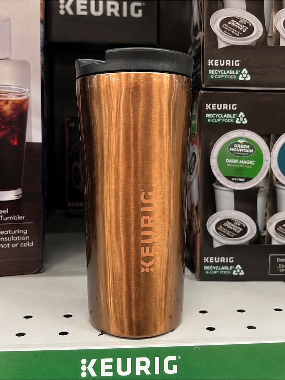 Keurig Rose Gold Stainless Steel Travel Mug Tumbler 16oz
